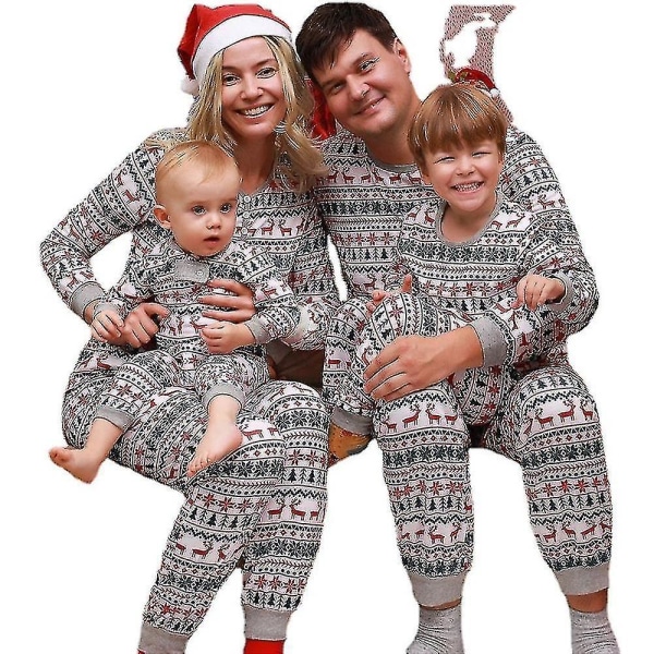 Jul Familj Matchande Xmas Älg Pyjamas Set Pyjamas Sovkläder Pjs Barn Kvinnor Män Xmas Sovkläder Men