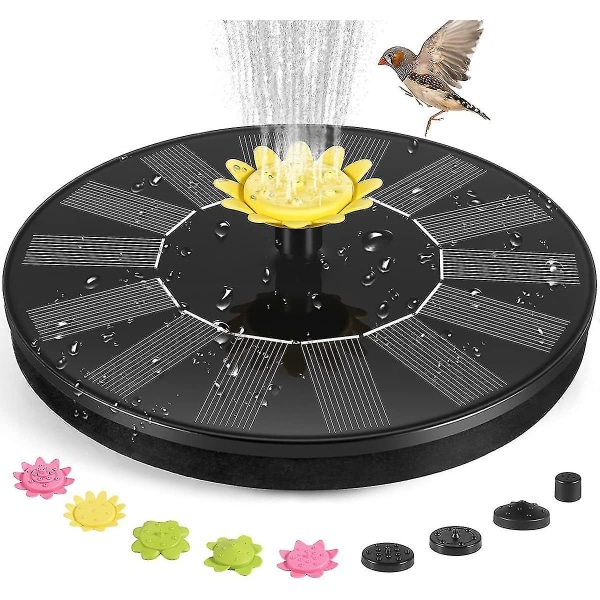 Solar Water Fountain, Solar Bird Bath Fountain Pump, Outdoor Solar Fountain Pump for Garden, Pond, P