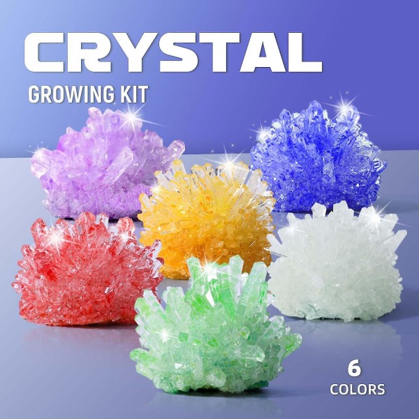 Blue Crystal Growing Lab - DIY Crystal Creation - Inkluderar Real Calcite Crystal Eximen Crystal Gro