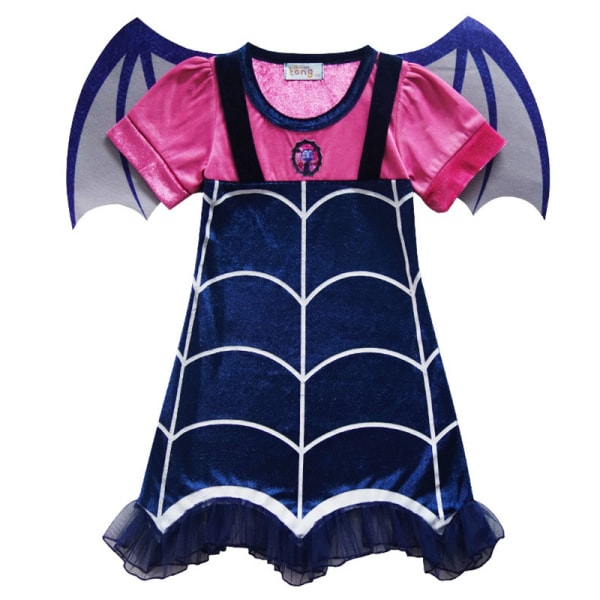 Girls Vampire Halloween Costume Dress and Pannband party cosplay 140 110