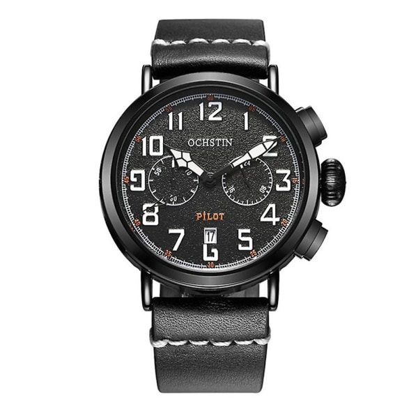 OCHSTIN GQ077A Kalender Casual Style Herr Watch Läderarmband Elegant