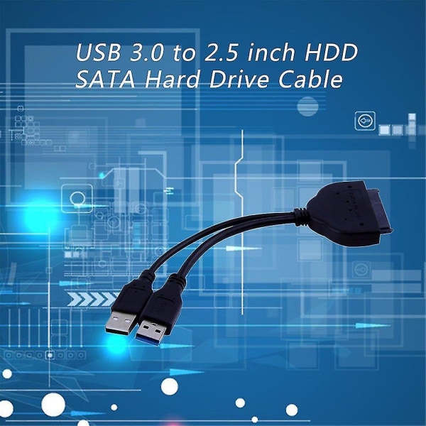 USB 3,0 till 2,5 tums HDD Sata hårddiskkabeladapter för Sata3.0 Ssd&hdd