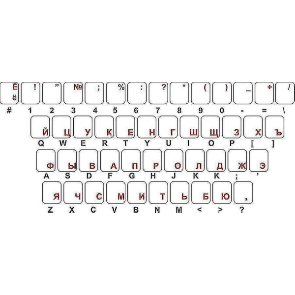 Klistermärke Klistermärke ryskt tangentbord kyrilliskt alfabet Datorbokstav -