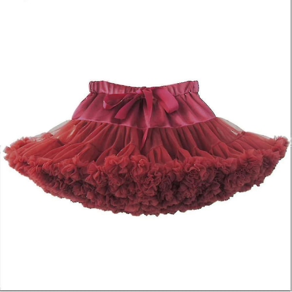 Tutu Petti kjol för festklänning Dansklänning, perfekt för balett, fluffig prinsesskjol red