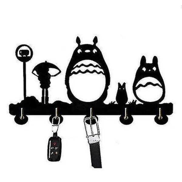 Klädkrokställ för Totoro Creative träväggkrokar 5 krokar Maximal belastning 5 kg