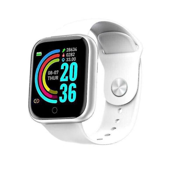 (Vit) Smart Watch B57S Bluetooth Puls Blodtrycksmätare Fitness Tracker