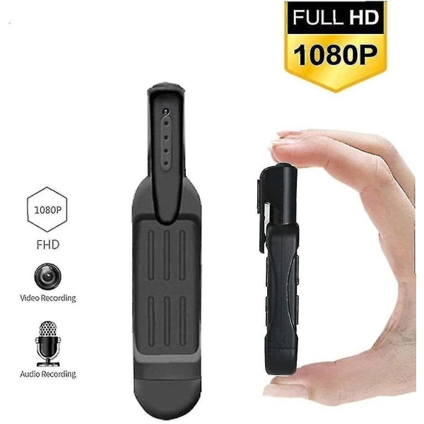 Mini Camera HD 1080P Handheld Camera Pen Camera (svart)