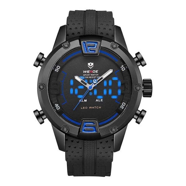 WEIDE WH7301 Dual Display Digital watch Bekvämt silikonrem LED-larm