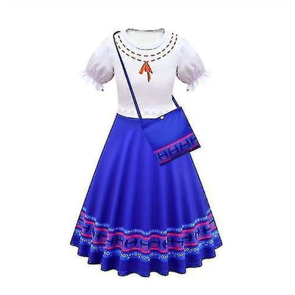 2022 New Charm Mirabell Madrid Animation Kostym Girls Princess Dress Halloween Carnival Costume L bag