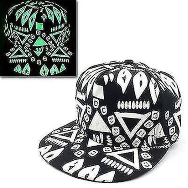 Fluorescensbaseball, Snapback Luminous Sport, Hiphop- cap, Dam (One Size)