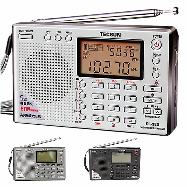 TECSUN PL380 DSP PLL FM MW SW LW Digital Stereo Radio World Band