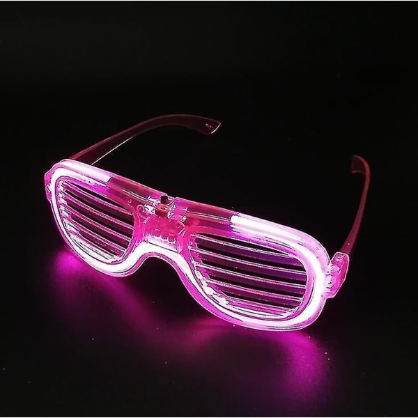 Persienner KTV bar självlysande glasögon Party LED Cold Light Glasögon Leksak（Rosa）
