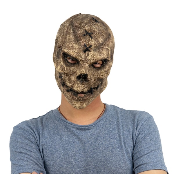Unisex Retro Gammal Skrämmande Skull Halloween Mask Cosplay Horrible Hea
