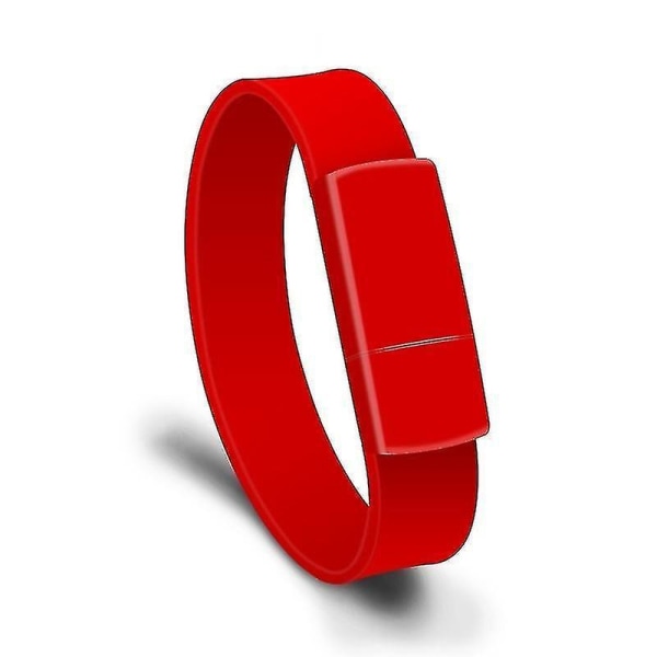 MicroDrive 64 GB USB 2.0 Fashion Armband Armband U Disk (röd)