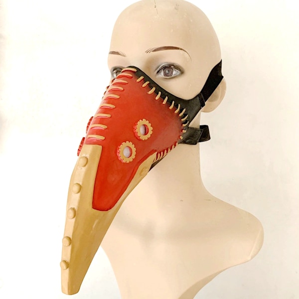 The Plague Doctor Mask Latex Mask Cosplay kostym rekvisita