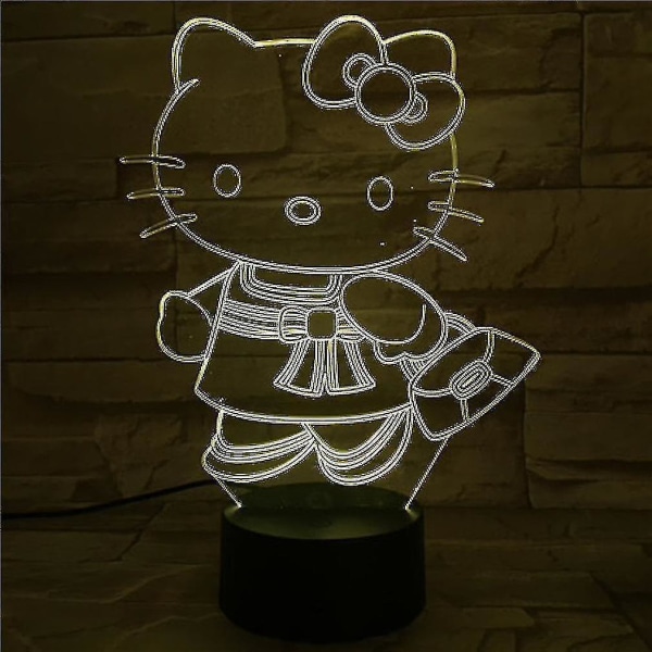 Kitty Cat USB 3d Anime Night Light Atmosphere Led Bordslampa