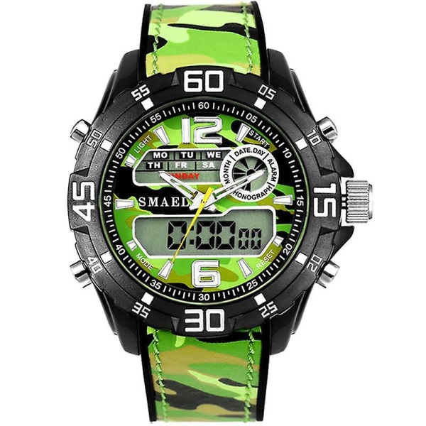 SMAEL 1077 Dual Display Digital Watch Herr Luminous Alarm Sport Watch Camouflage