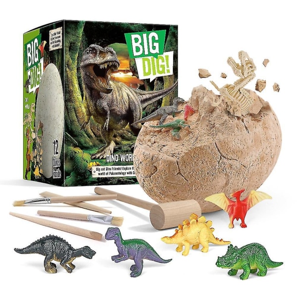 Big Mac Dinosaur Dig Kit - Dig upp Dinosaur Skeleton 12 Unika Dinosaur Archaeology Excavation Toys Ch