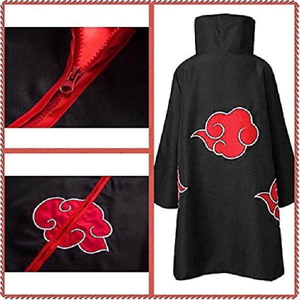 Naruto kostym för vuxna och barn Akatsuki Cosplay XXL S