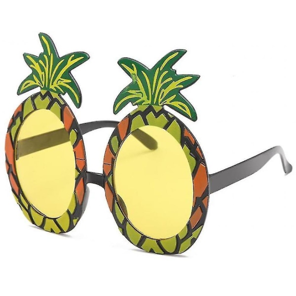 Pineapple Shape Holiday Party Hawaiian Glasses Beach Party (svart)