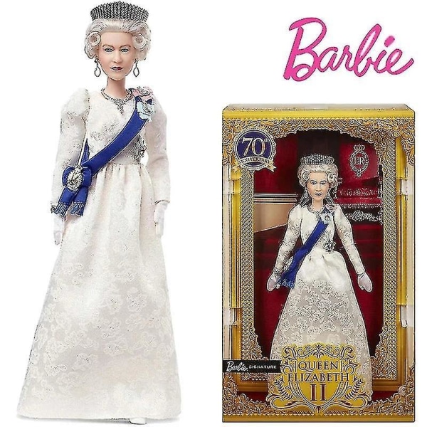 2022 11,5-tums Barbie New Signature Queen Elizabeth Ii Platinum Jubilee Pop Toy Royalty Monarchy for