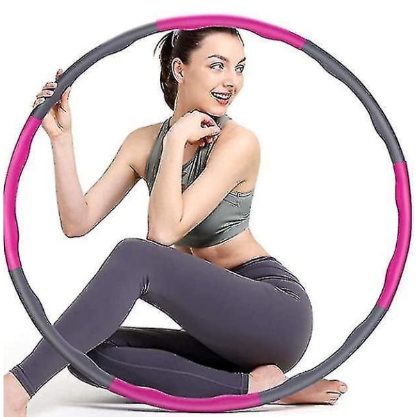 Avtagbar träningsring, bärbar mjuk justerbar träningsviktring (rosa grå)