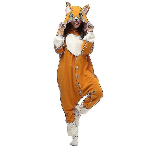 Hksng Kigurumi Djur Vuxna Katt Björn Haj Onesies Pyjamas Tvättbjörn Kostymer Drake Jumpsuit Jul Corgi