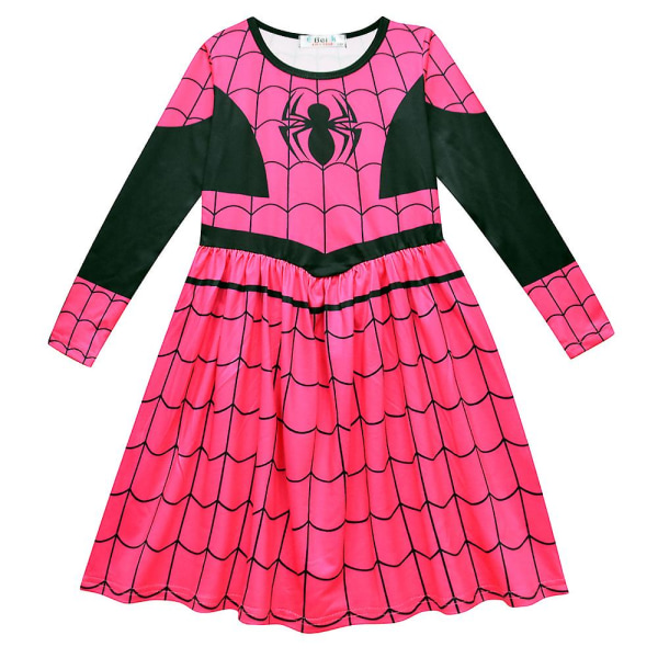 Halloween Spiderman Cosplay Kostym Flickor Barn Fancy Dress 8-9 Years 7-8 Years