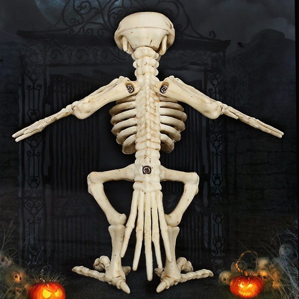 Skelett Raven Plast djurskelettben för skräck Halloween dekoration