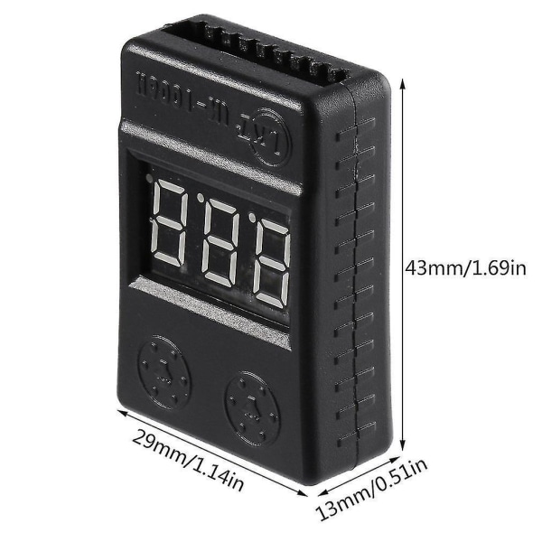 Mini Portable Bx100 1-8s Lipo Battery Voltage Tester/ Lågspänningssummerarm