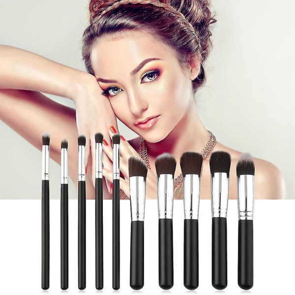10 stycken Makeup Brush Set Comestic Brushes Professionella Comestic Tools