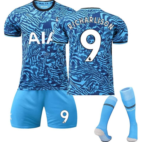 22-23 Ny T-shirt för fotbollsträning på bortaplan från Tottenham KANE RICHARLISON 9 M