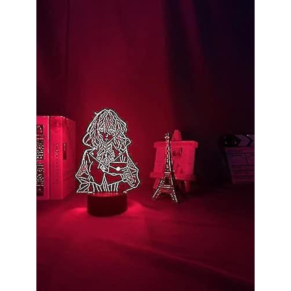 Vi Evergarden Led 3d-lampa Lllusion Light Skrivbordslampa japansk anime-ljus för barn sovrumsinredning Nig