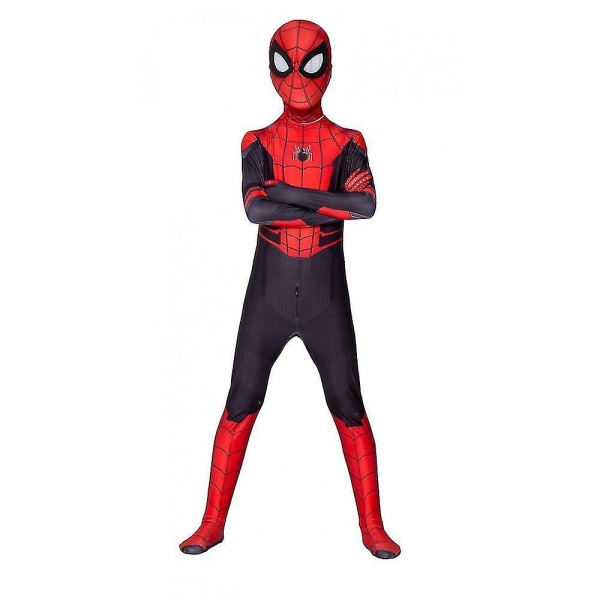 Gråröd 140 barn spiderman cosplay kostym långt hemifrån spiderman