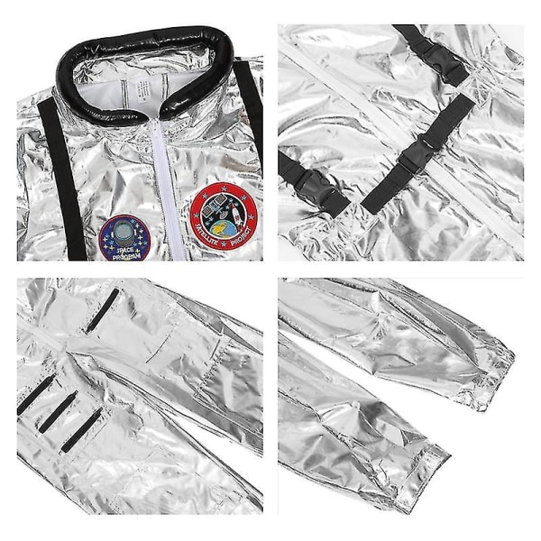 Astronautdräkt Herr Halloween-kostym för kvinnor Jumpsuits Astronautdräkt Cosplay-kostymer för vuxna men silver XL women silver XL