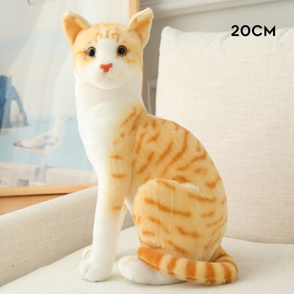 Plysch katt fylld docka mjuk slängkudde dekorationer Barn Barn Födelsedagspresent presenter Siamese Cat 20cm Orange Cat 35cm