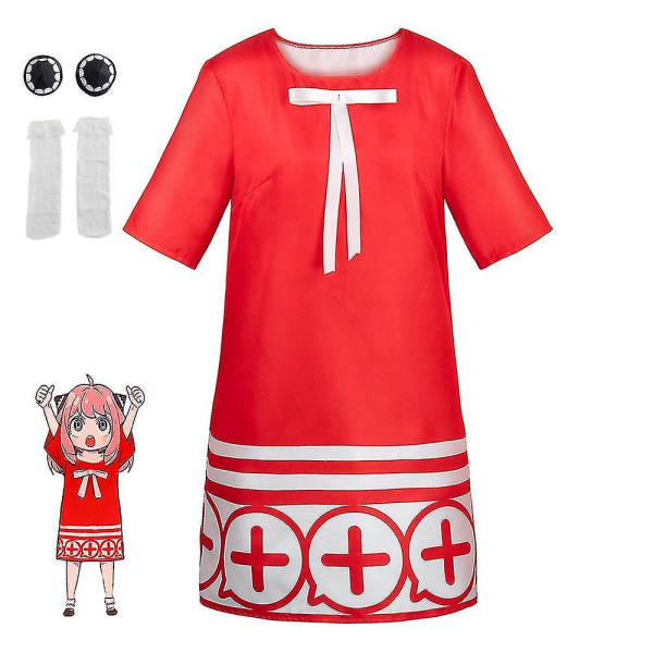 Vuxna Barn Anime Spy Family Anya Forger Klänning Uniform Cosplay Kostym E1 Costume