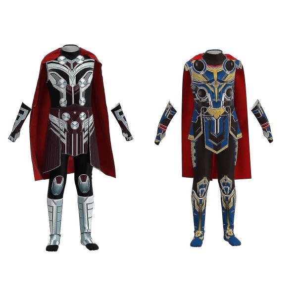 Thor Love And Thunder Barn Vuxen Kostym Halloween Cosplay Jumpsuit Cloak Outfit-1 Thor Women Adults L 170 Thor Men Kids XL 150