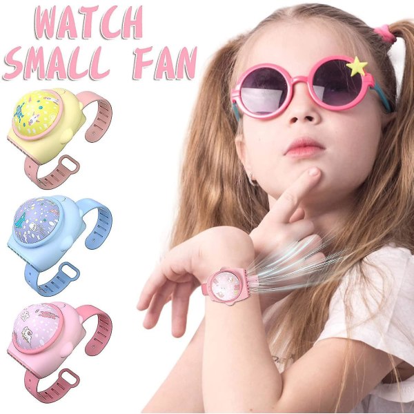 Mini handledsfläkt för barn - watch Liten fläkt, personlig bärbar handhållen fläkt för barn