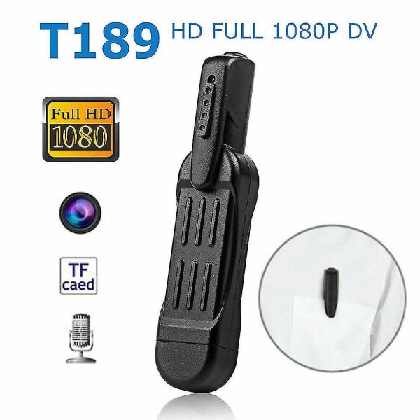 Mini T189 Kamera HD 1080P Bärbar liten penna Video Röstinspelning videokamera