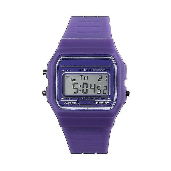 Nytt silikongummiband retro vintage digital watch（Gul）