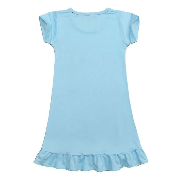 4-8 år Flickor Frozen Princess Elsa Print Nattlinne Pyjamas Light Blue