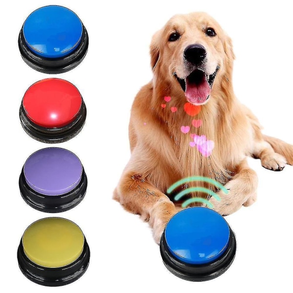 Pet Dog Kommunikationsknapp Ljudbox Valp Talande leksak Inspelning Ekolod Interactive Tool