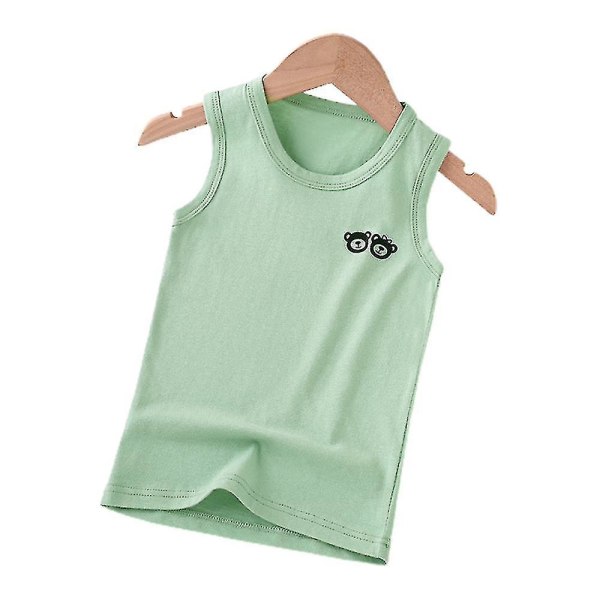 3-9 år Pojkar Flick T-shirt Bear Printed Tee Linne Green