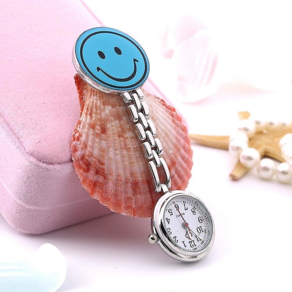 Smile Face Sjuksköterska Fob Watch Clip Watch Medical Use Pocket Quartz Clasp Watch