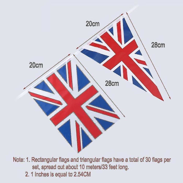 12 m Platinum Jubilee Bunting Banner Queen's 70th UK Flag