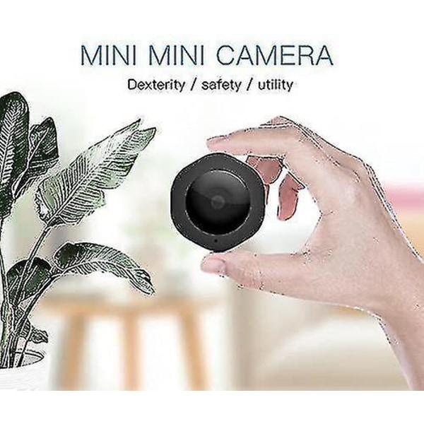 Mini WiFi trådlös högupplöst nattseendekamera (svart)