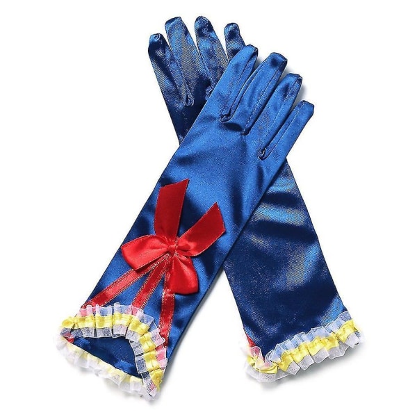 Snövit Cosplay handskar med rosetter Vacker kostym för flickor