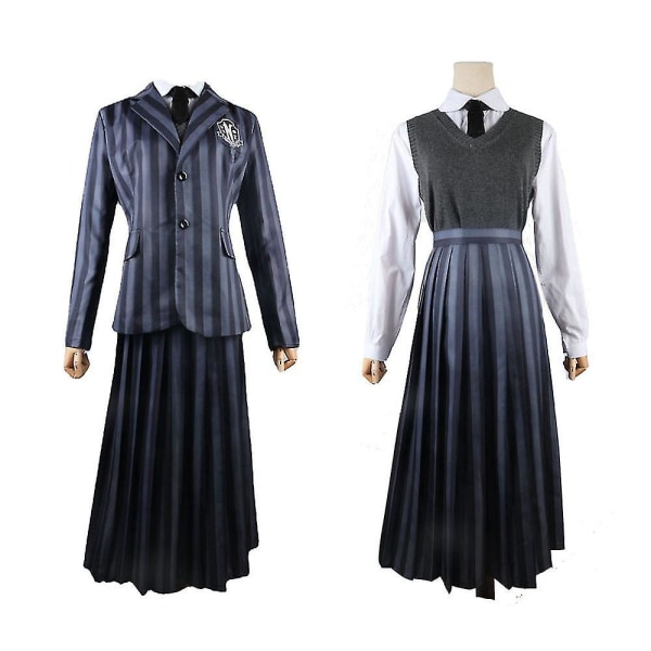 Onsdag Adams Kläder Familjen Addams Värdinnan Tess Cosplay Performance Dansklänning Kostym Cosplay Karneval Barn Vuxna Flickor Damer 2 adult l 5 adult xl