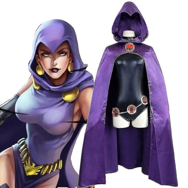 Anime cos Raven Teen Titans Dodo Cosplay Costume, Halloween XL S